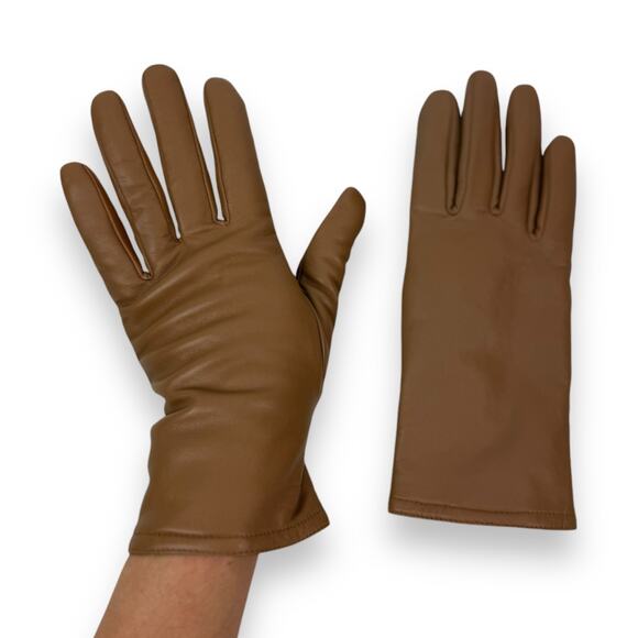 Vintage tan lamb leather gloves with thinsulate insulation lining - Picture 10 of 10